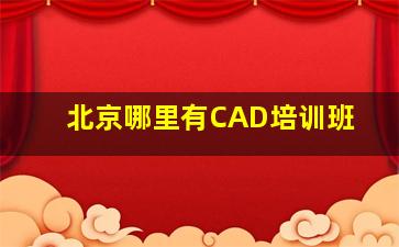 北京哪里有CAD培训班