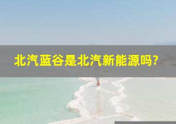 北汽蓝谷是北汽新能源吗?