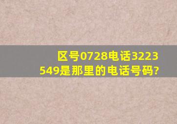 区号0728电话3223549是那里的电话号码?