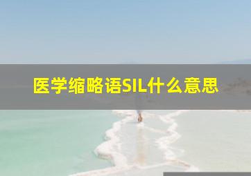 医学缩略语SIL什么意思