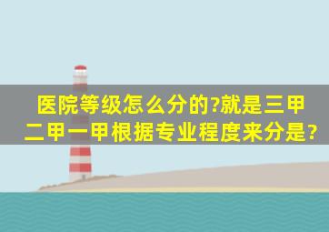 医院等级怎么分的,?就是三甲,二甲,一甲,根据专业程度来分是?