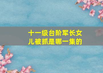 十一级台阶军长女儿被抓是哪一集的