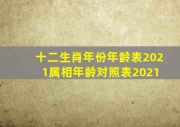 十二生肖年份年龄表2021,属相年龄对照表2021 