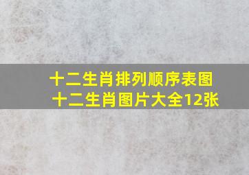 十二生肖排列顺序表图,十二生肖图片大全12张