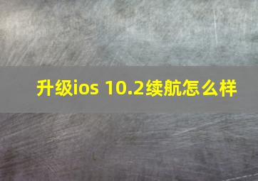 升级ios 10.2续航怎么样