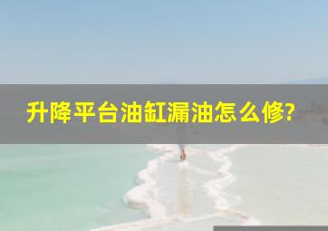 升降平台油缸漏油怎么修?