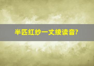 半匹红纱一丈绫读音?