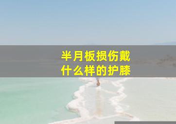 半月板损伤戴什么样的护膝