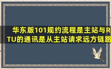 华东版101规约流程是主站与RTU的通讯是从主站请求远方链路状态...