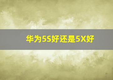 华为5S好还是5X好