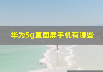 华为5g直面屏手机有哪些