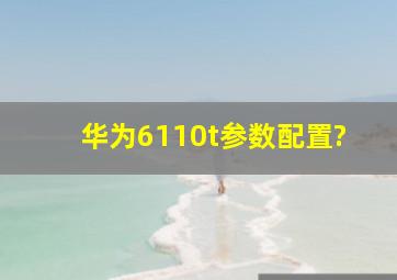 华为6110t参数配置?