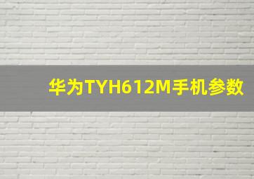 华为TYH612M手机参数