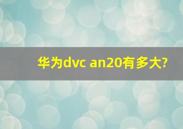 华为dvc an20有多大?