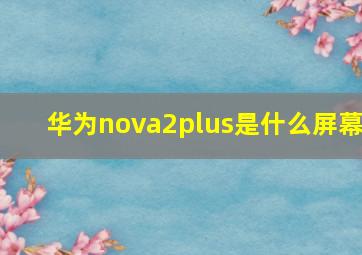 华为nova2plus是什么屏幕