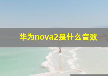 华为nova2是什么音效