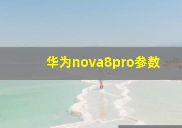 华为nova8pro参数(