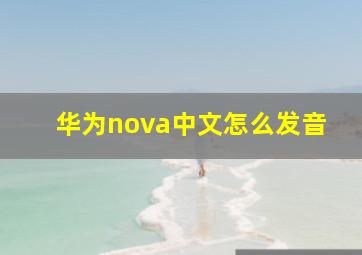 华为nova中文怎么发音(