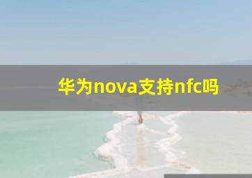 华为nova支持nfc吗(