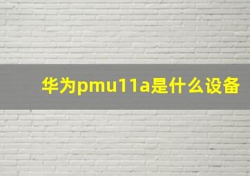 华为pmu11a是什么设备