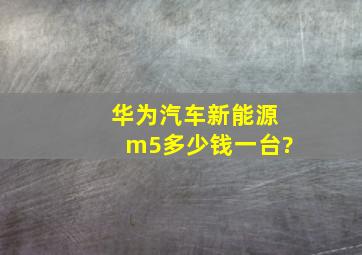 华为汽车新能源m5多少钱一台?