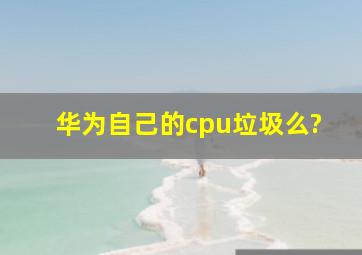 华为自己的cpu垃圾么?