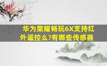 华为荣耀畅玩6X支持红外遥控么?有哪些传感器