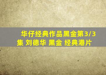 华仔经典作品《黑金》第3/3集 刘德华 黑金 经典港片