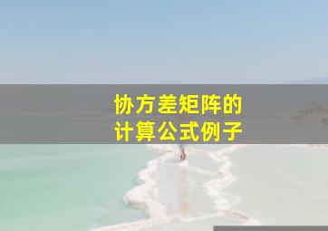 协方差矩阵的计算公式例子