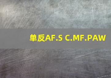 单反AF.S 。C.。MF.。PAW