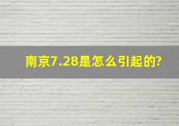 南京7.28是怎么引起的?