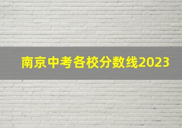 南京中考各校分数线2023