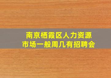 南京栖霞区人力资源市场一般周几有招聘会(