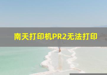 南天打印机PR2无法打印