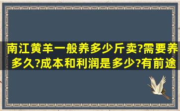 南江黄羊一般养多少斤卖?需要养多久?成本和利润是多少?有前途吗,我...