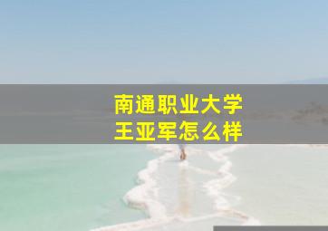 南通职业大学王亚军怎么样