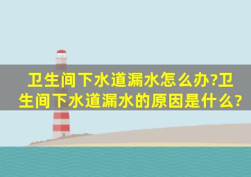 卫生间下水道漏水怎么办?卫生间下水道漏水的原因是什么?