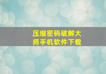 压缩密码破解大师手机软件下载