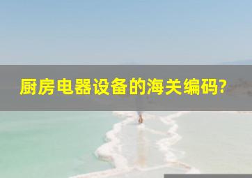 厨房电器设备的海关编码?