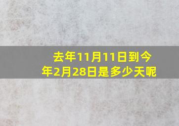 去年11月11日到今年2月28日是多少天呢