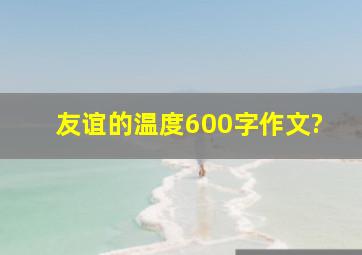 友谊的温度600字作文?