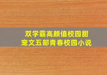 双学霸高颜值校园甜宠文五部青春校园小说