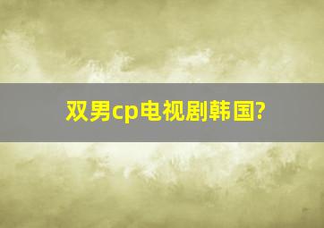 双男cp电视剧韩国?