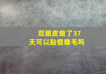 双眼皮做了37天可以贴假睫毛吗