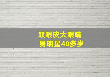 双眼皮大眼睛男明星40多岁