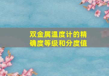 双金属温度计的精确度等级和分度值