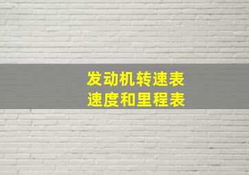 发动机转速表。 速度和里程表