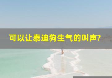 可以让泰迪狗生气的叫声?