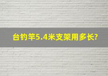 台钓竿5.4米支架用多长?