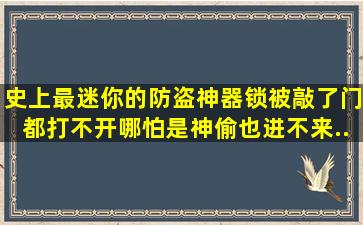 史上最迷你的防盗神器,锁被敲了门都打不开,哪怕是神偷也进不来...